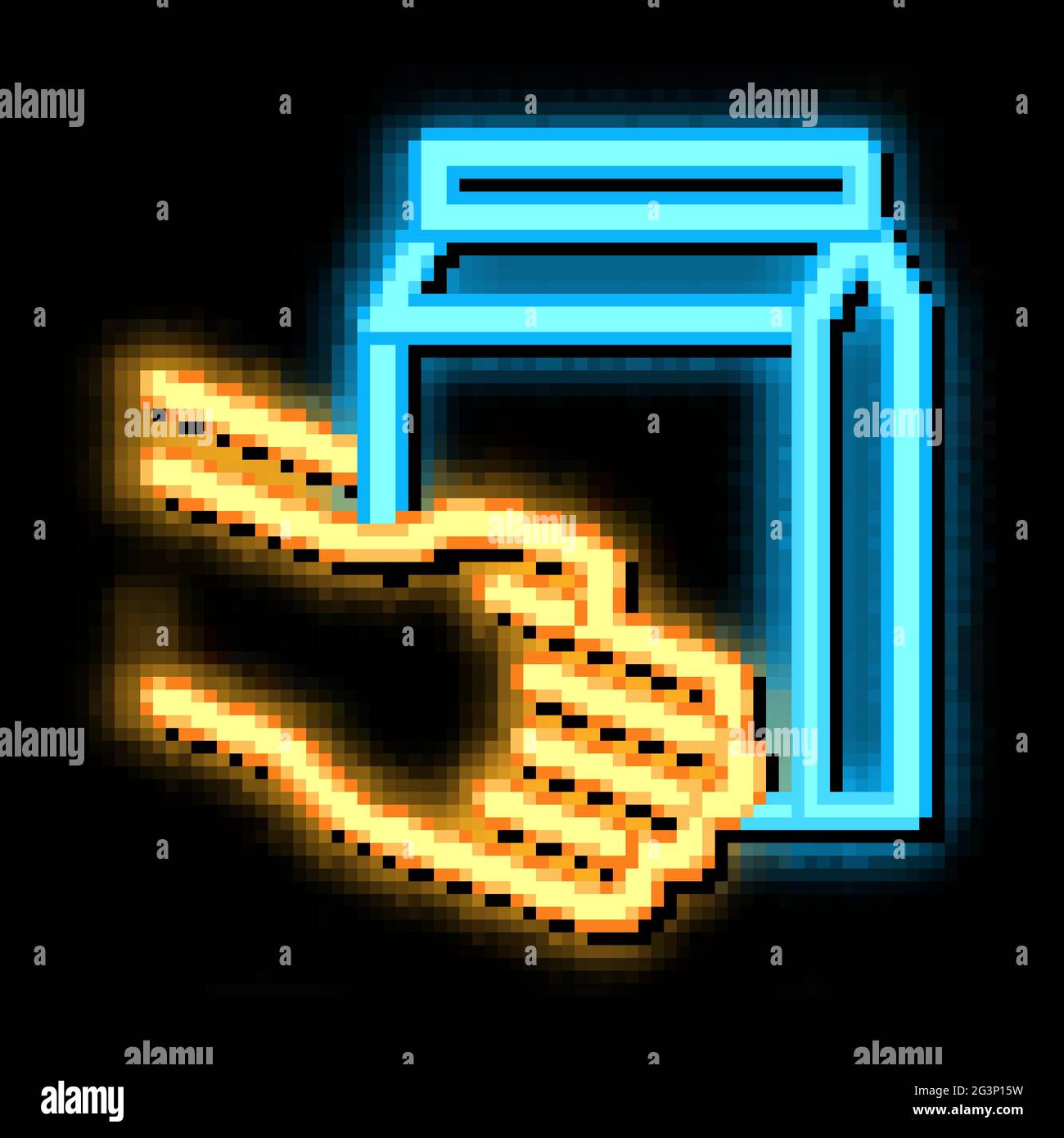 food delivery bag neon glow icon illustration Stock Vector Image & Art ...