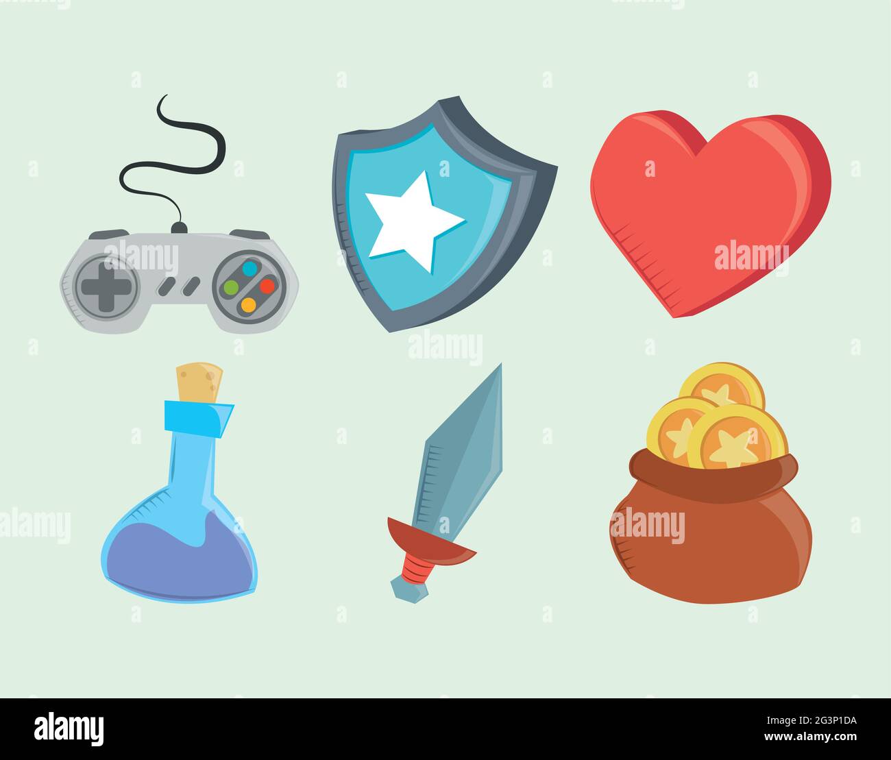 Video game sword shield hi-res stock photography and images - Alamy