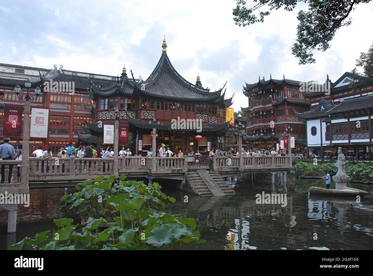 The Huxinting Teahouse in the old town of Shanghai, China, close to the