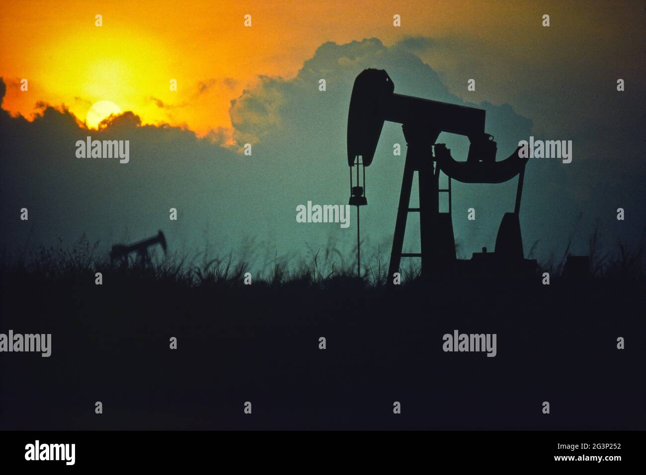 pump jacks (also known as a nodding donkey or jack pump) used to lift