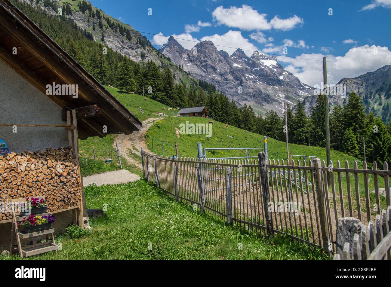 Landscape of the Swiss Alps Stock Photo - Alamy