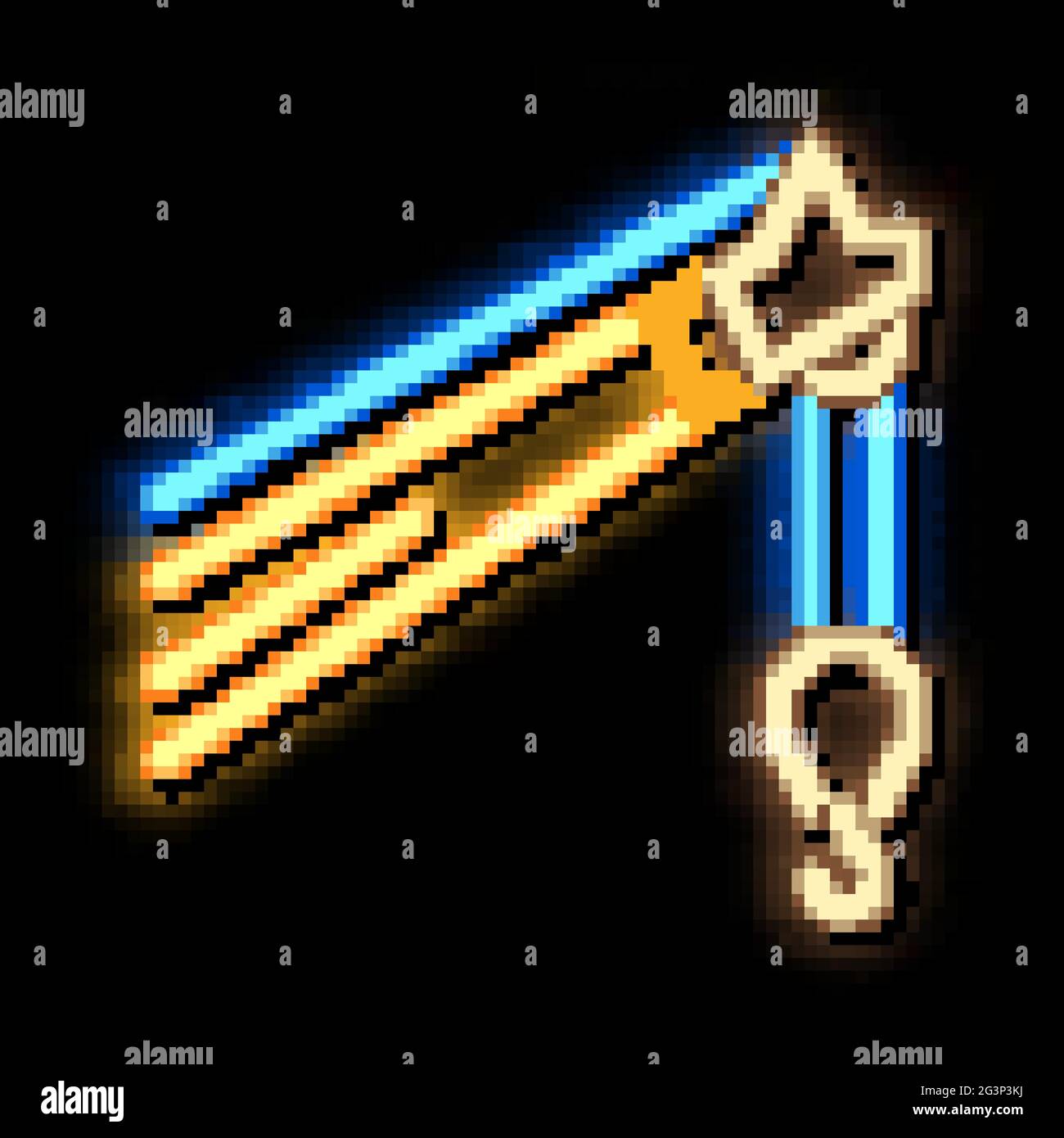 crane machine hook neon glow icon illustration Stock Vector