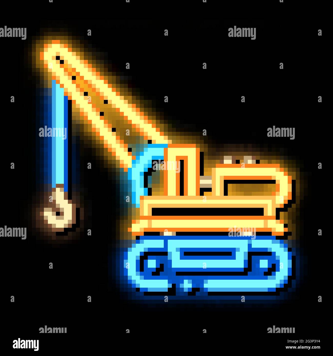 crane machine neon glow icon illustration Stock Vector Image & Art Alamy
