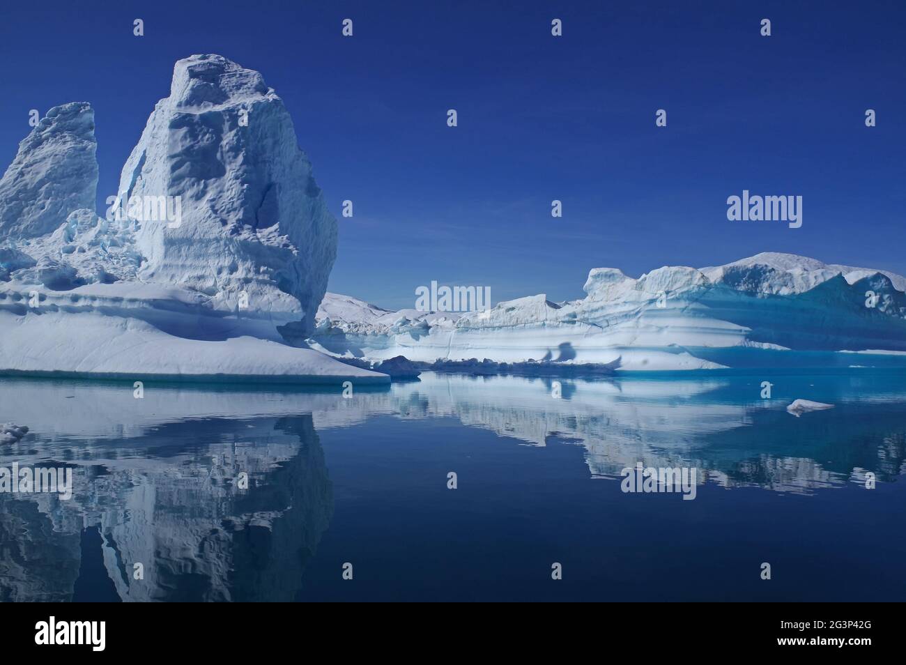 Majestic Ice in eastern greenland Stock Photo