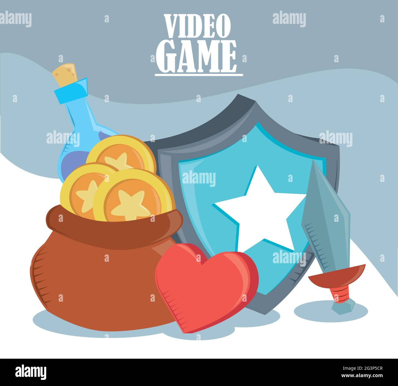 video game card Stock Vector
