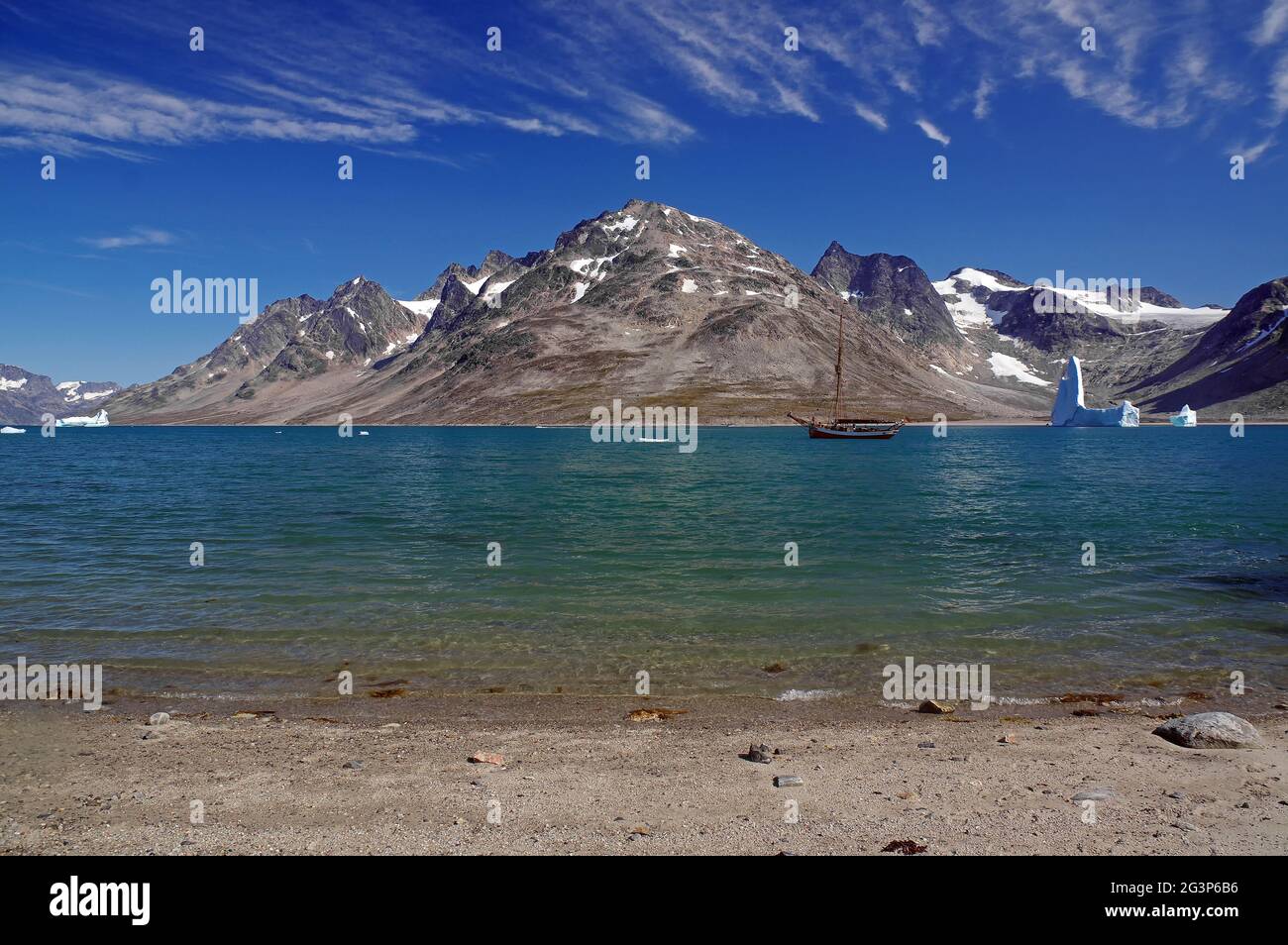 In the Ikateq Fiord Stock Photo
