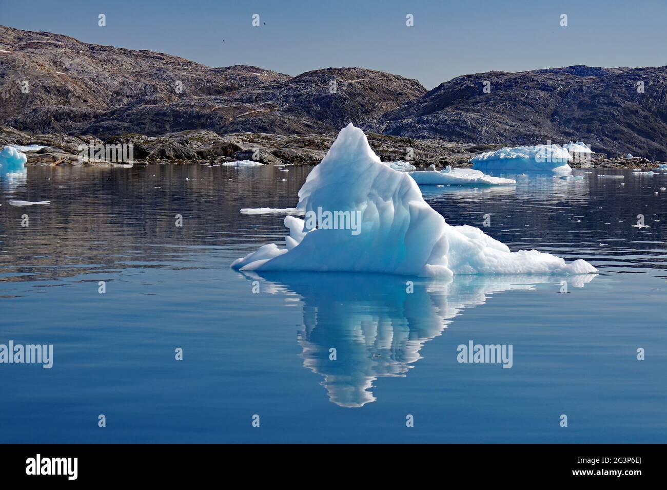 Calm summerday in eastern greenland Stock Photo