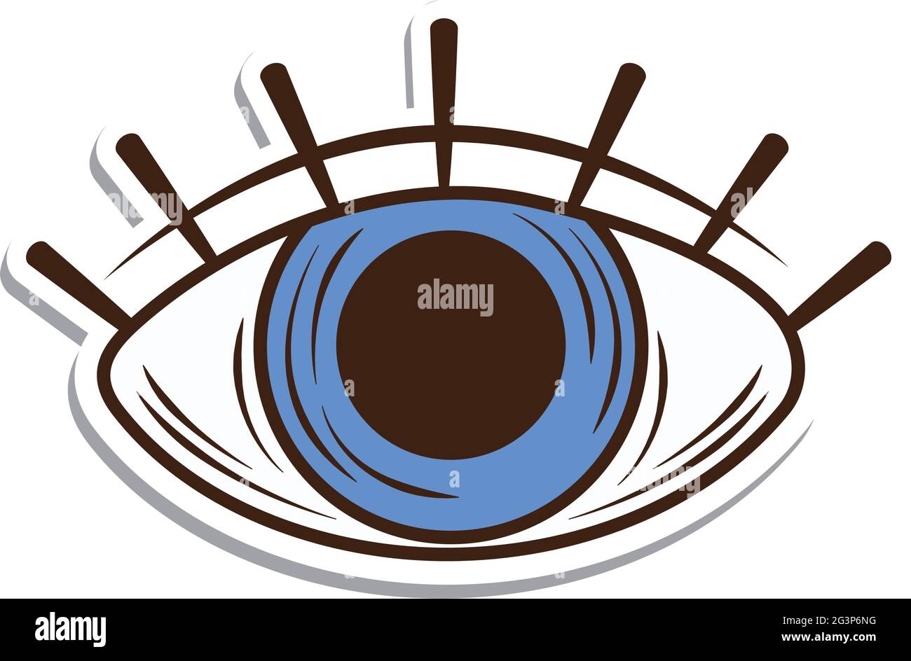 human eye sticker Stock Vector
