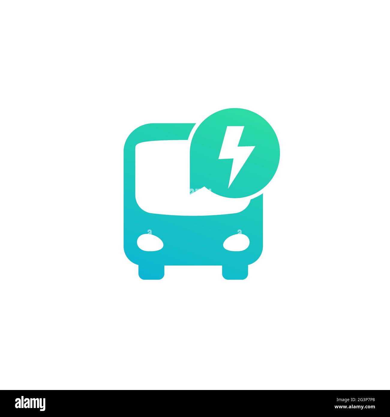 electric bus, green transport icon on dark Stock Vector Image & Art - Alamy