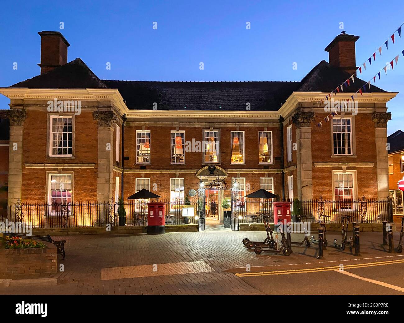 The Post House Bar & Grill at dusk, Greengate Street, Stafford, Staffordshire, England, United Kingdom Stock Photo