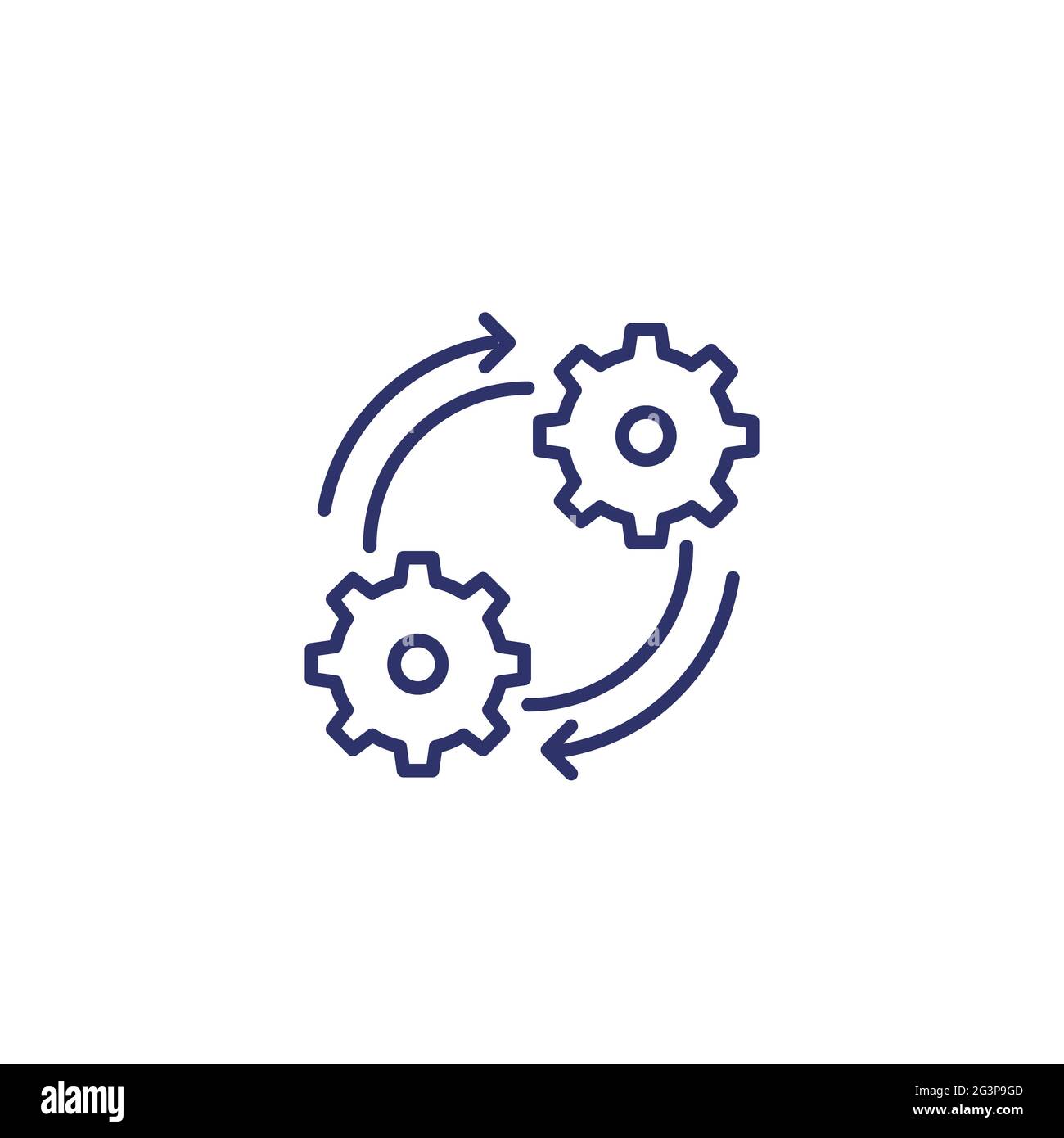 Operation, effective process line icon on white Stock Vector Image ...