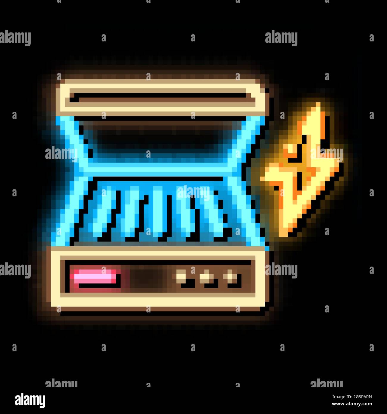 electrical bbq neon glow icon illustration Stock Vector Image & Art - Alamy
