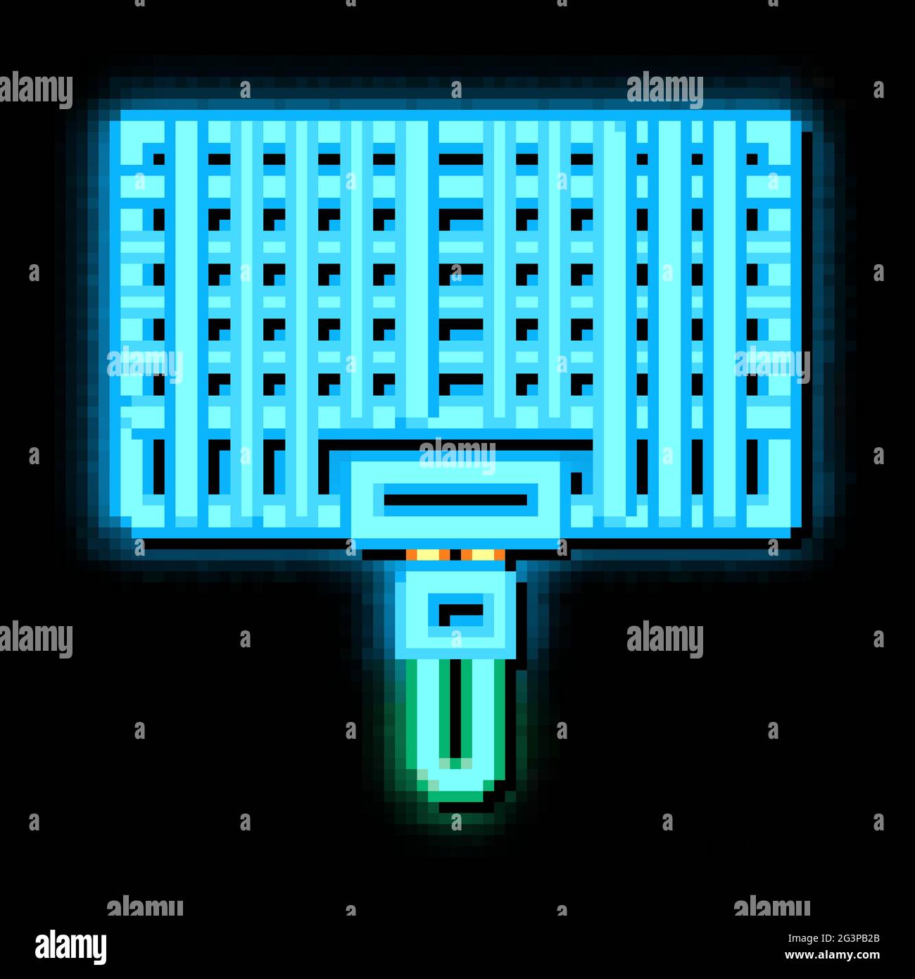 bbq grid neon glow icon illustration Stock Vector Image & Art - Alamy