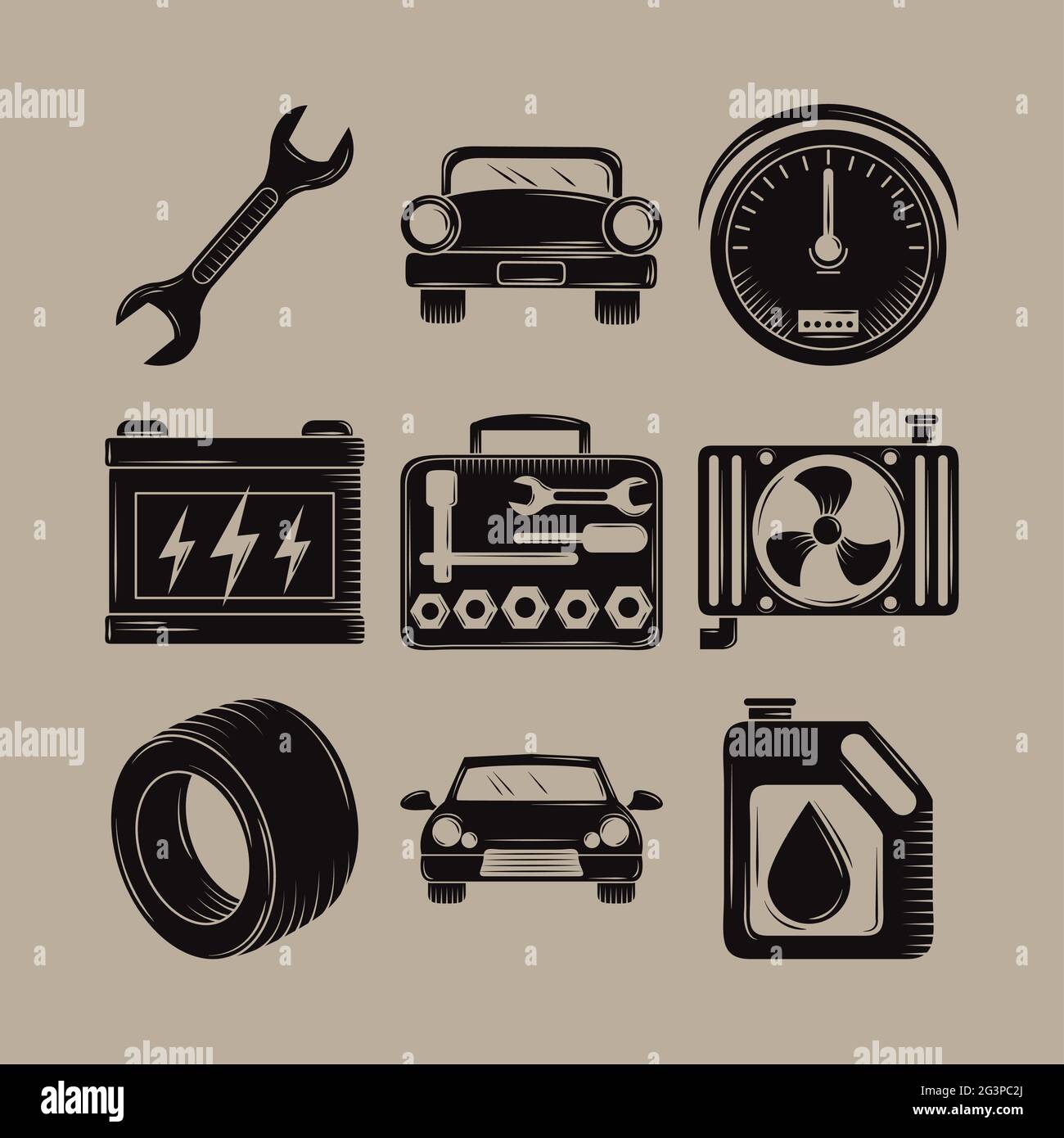 car service maintenance Stock Vector Image & Art - Alamy