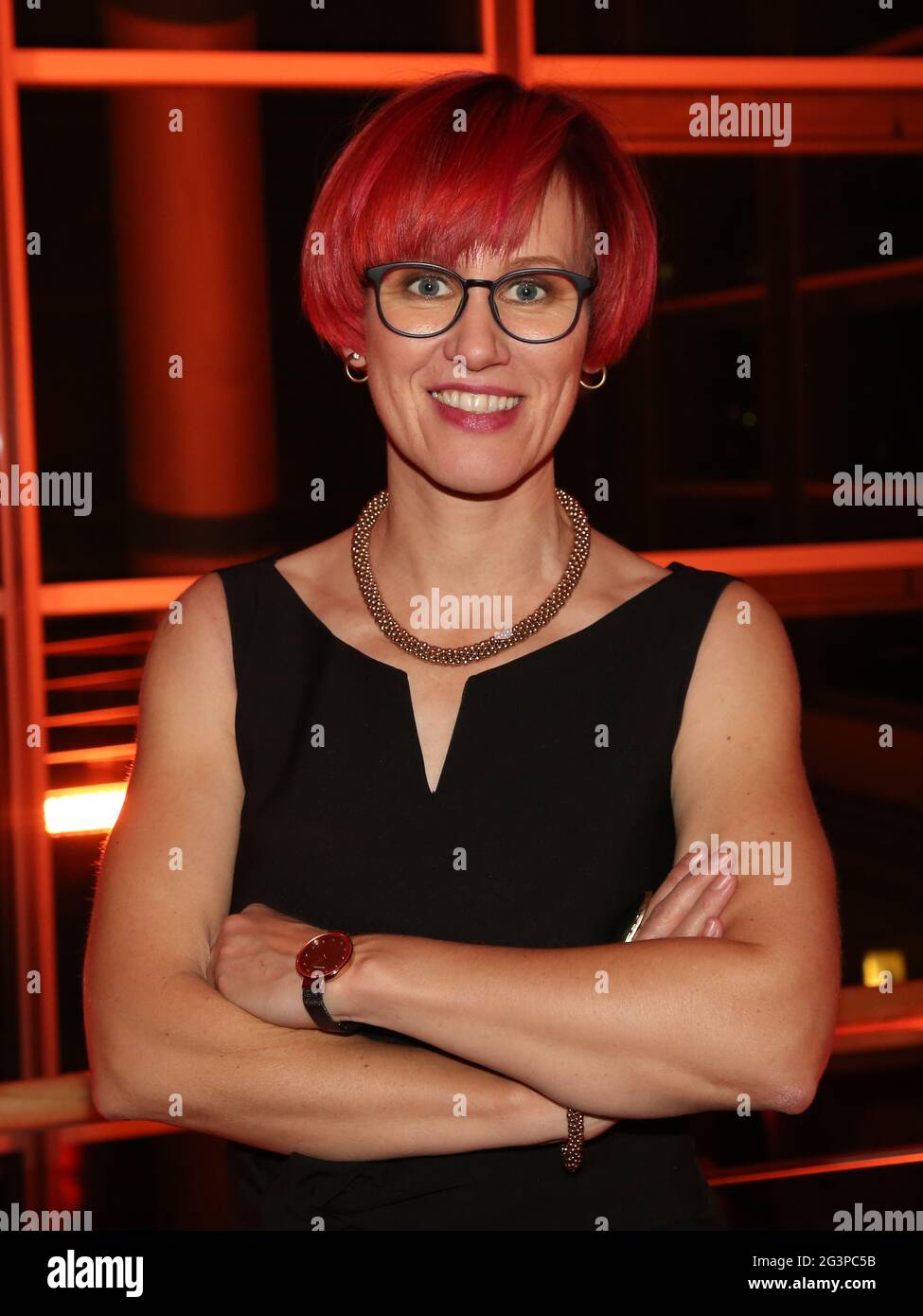 Former German biathlete Kati Wilhelm at the 25th Jose Carreras Gala on December 12, 2019 in Leipzig Stock Photo