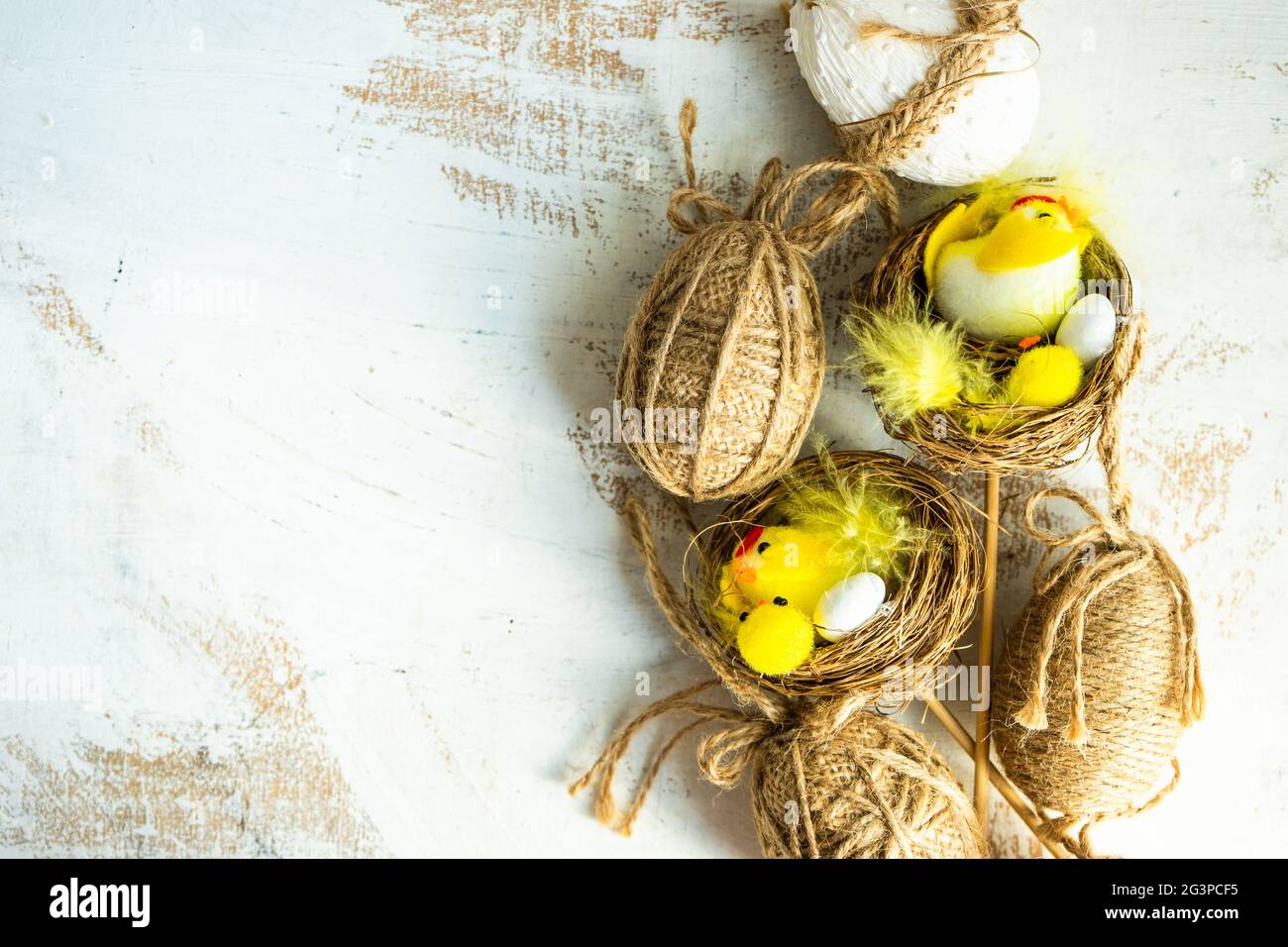 Easter table setting Stock Photo