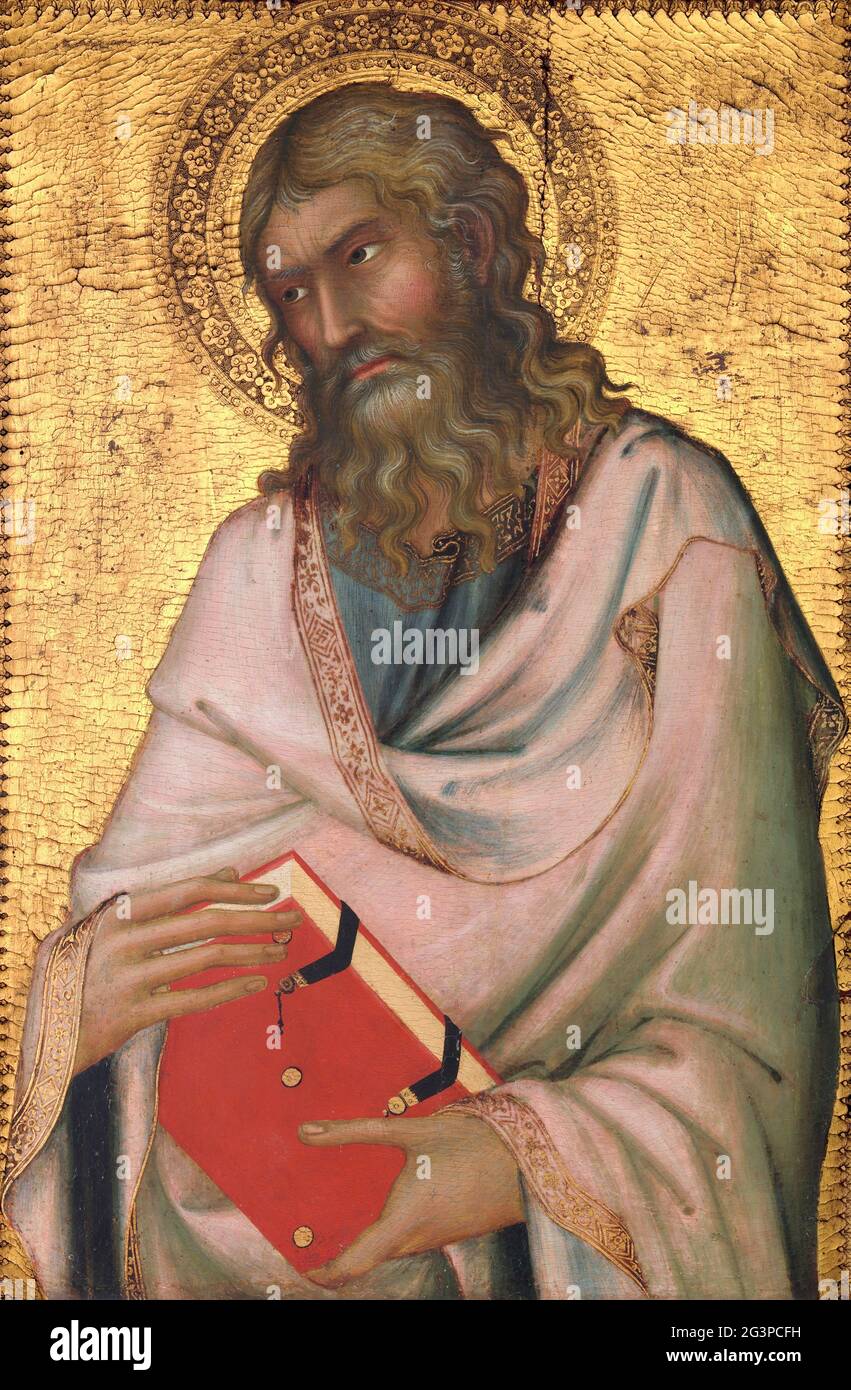 Saint Andrew by Simone Martini (c.1284-1344), tempera on wood, gold ground, c. 1326 Stock Photo