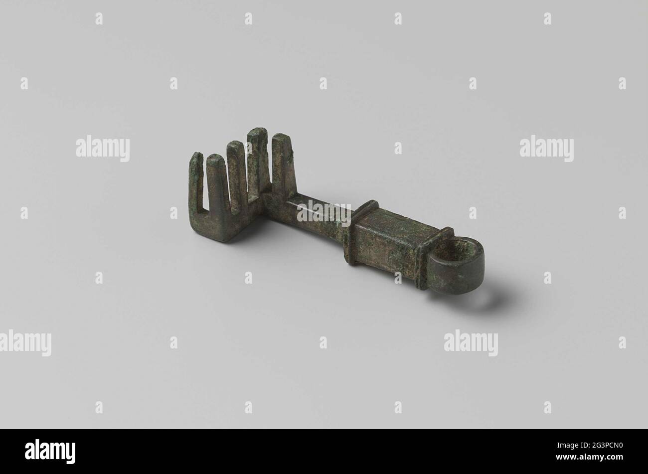 Key. Key with cylinder eye on a long-rated four-sided grip bounded ...