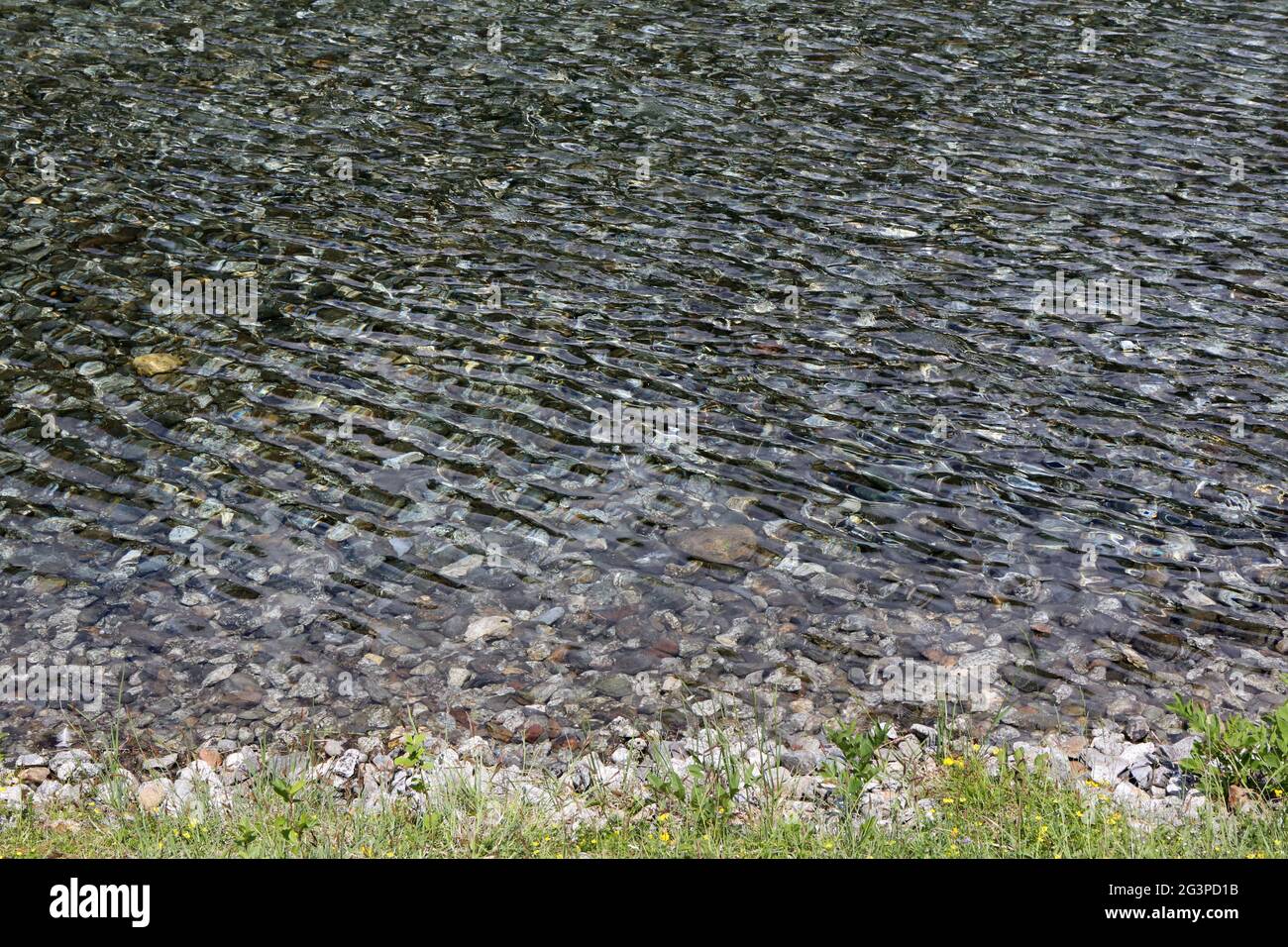 Lac de pêche de du Pontet. Les Contamines-Montjoie. Haute-Savoie. Auvergne-Rhône-Alpes. France. Stock Photo