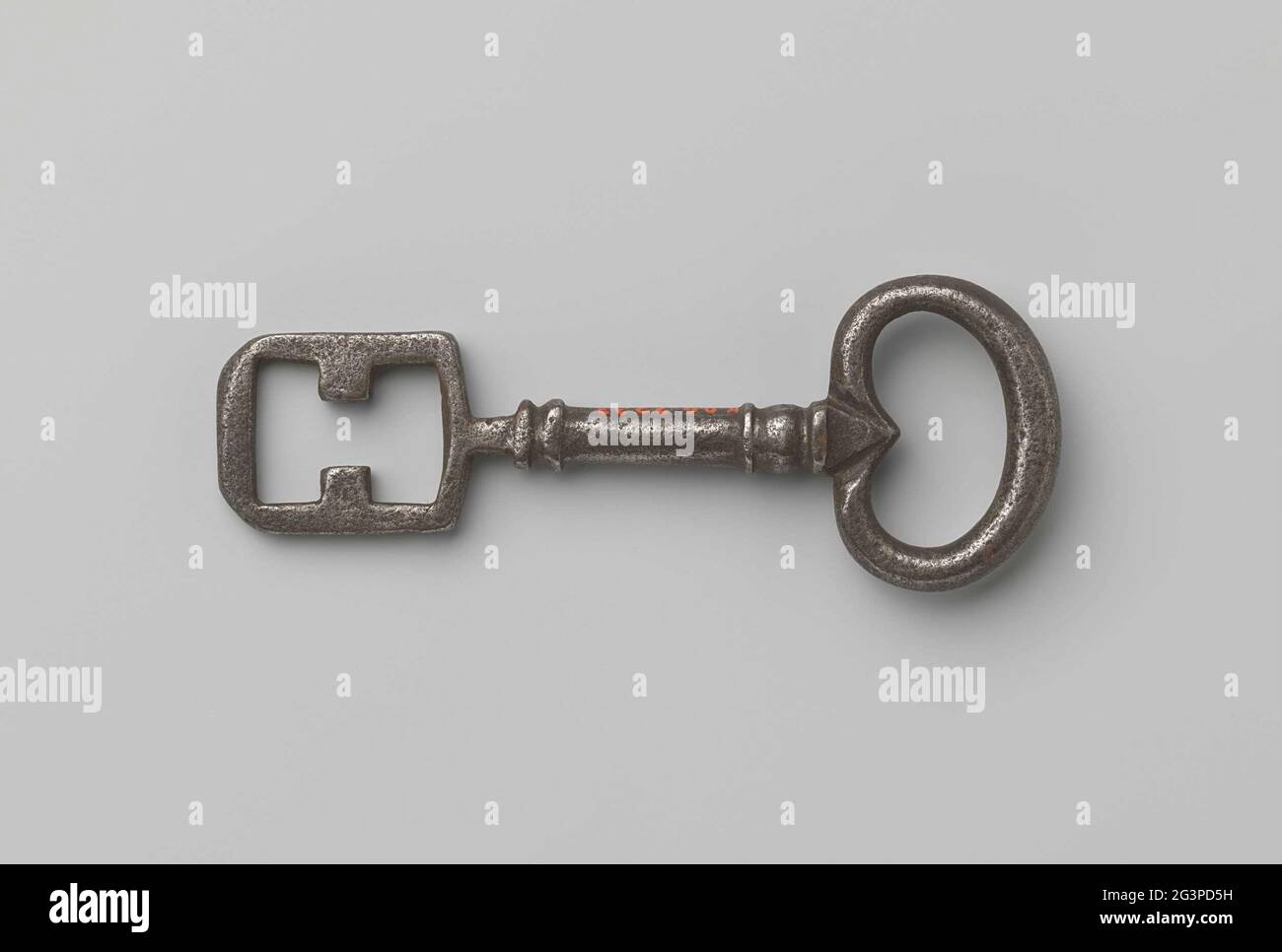 Sliding key. Sliding key with bean-shaped eye and above and bottomed ...