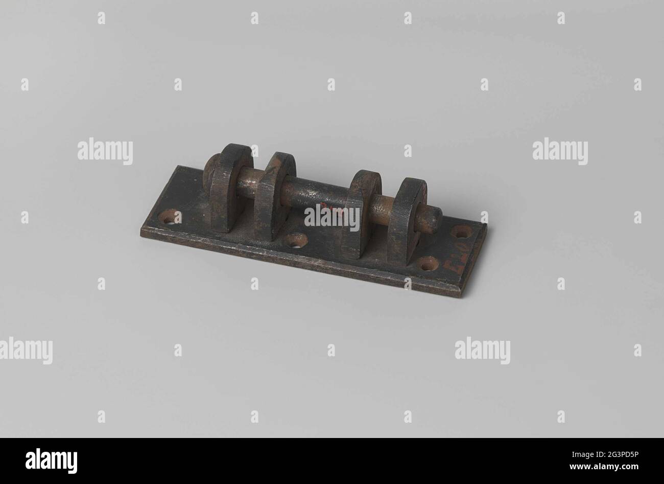 Arm with candle holder, part of a candle wreath. Arm with candle