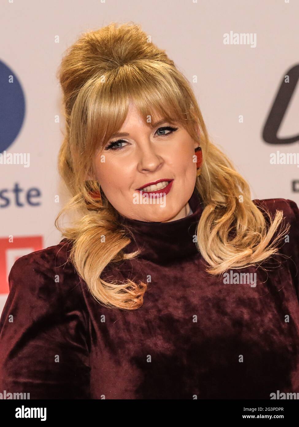 Irish singer Maite Kelly before the ARD TV show Schlagerchampions 2020 on January 11, 2020 in Berlin Stock Photo