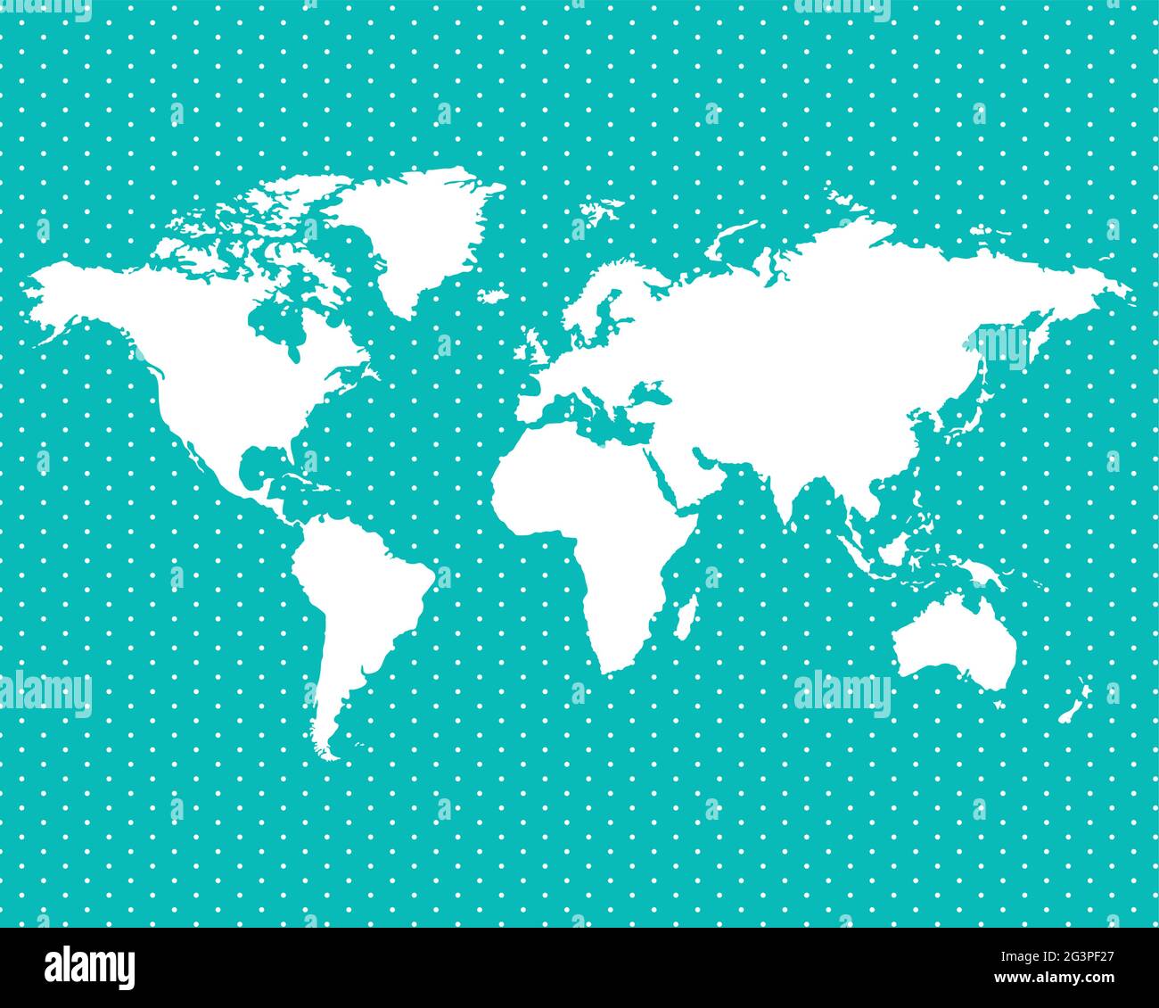 world map on dots Stock Vector
