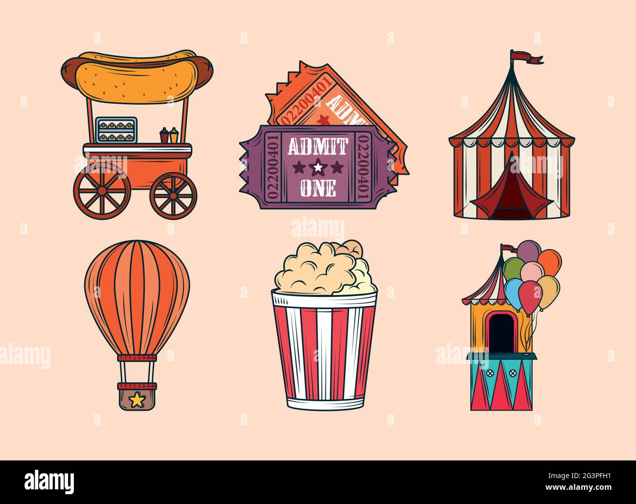amusement park icons Stock Vector Image & Art - Alamy
