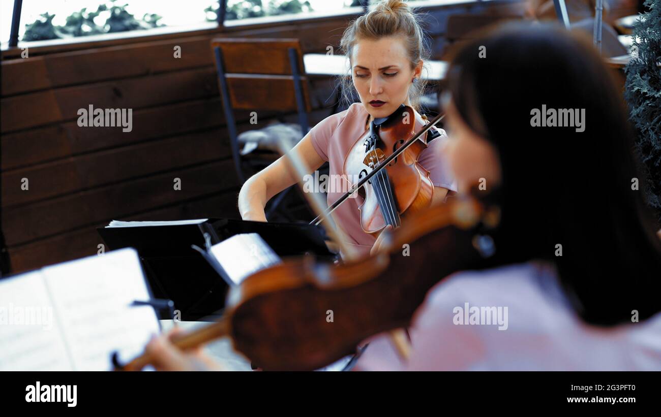 Summer Terrace Classical Music Or Wedding Ceremony Stock Photo - Alamy