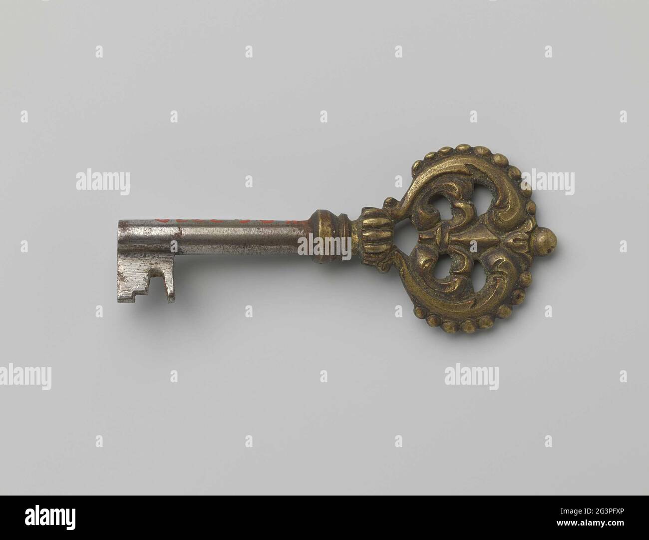 Pipe key. Pipe key whose handle has been composed of two acanthus ...