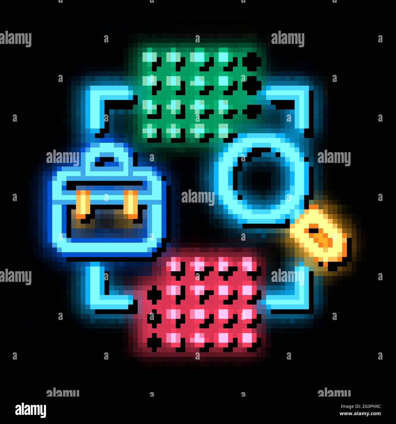 business case research neon glow icon illustration Stock Vector Image ...