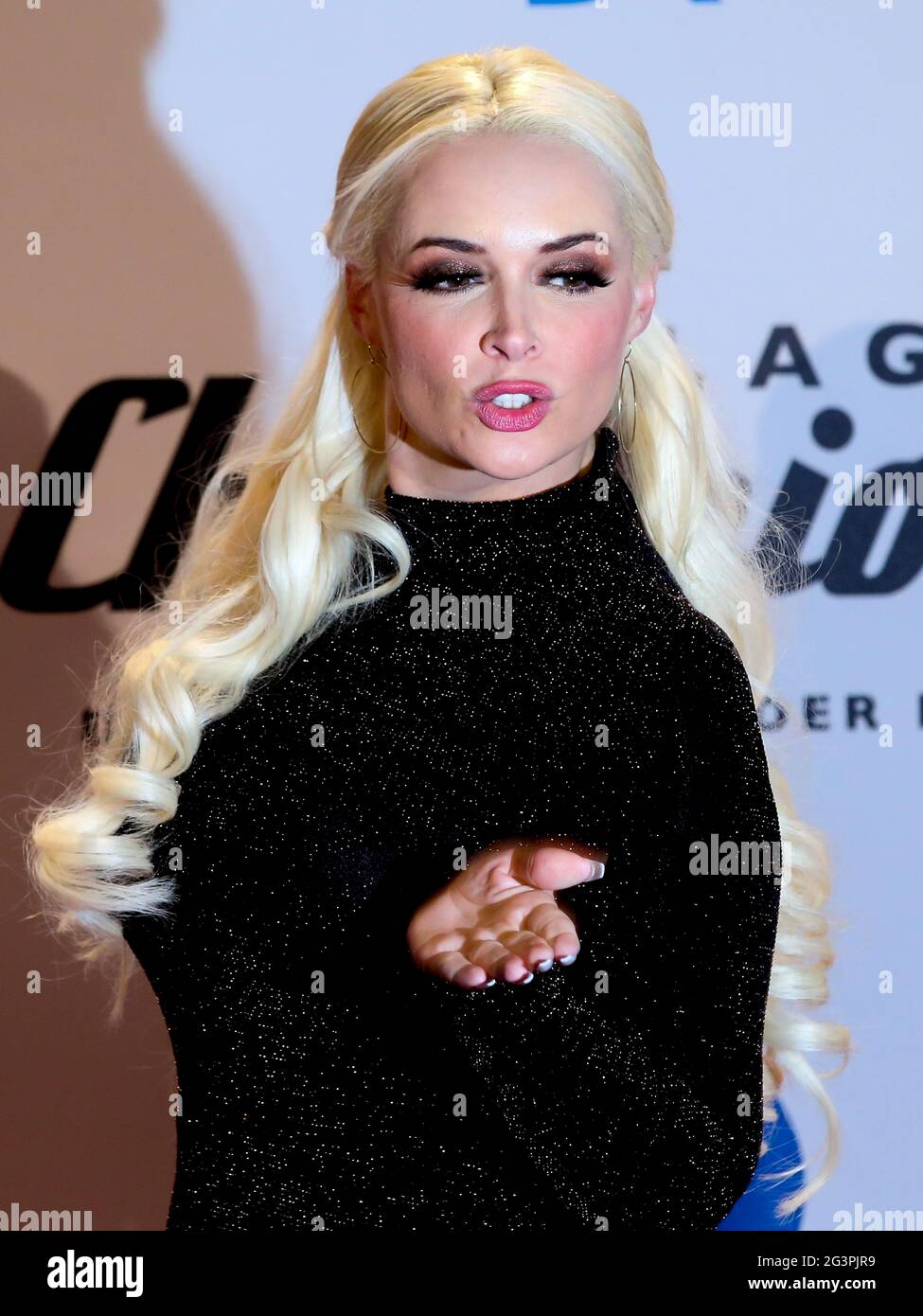 German model and singer Daniela Katzenberger at Schlagerchampions 2020 on January 11th, 2020 Berlin Stock Photo