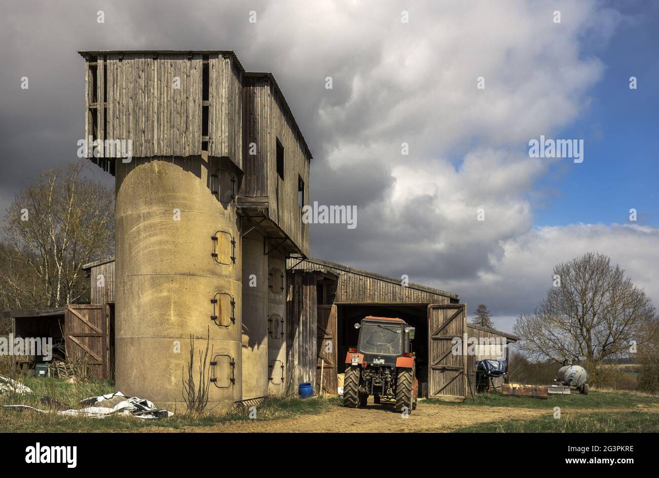 Farm idyll in Upper Franconia Stock Photo