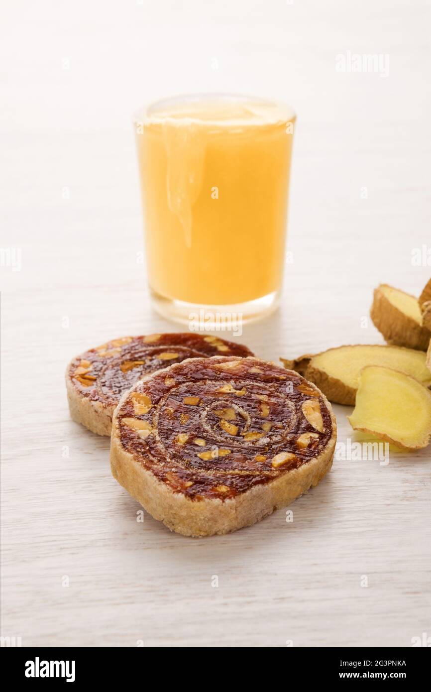 Healthy candy made from ginger, peanut nuts and honey Stock Photo Alamy