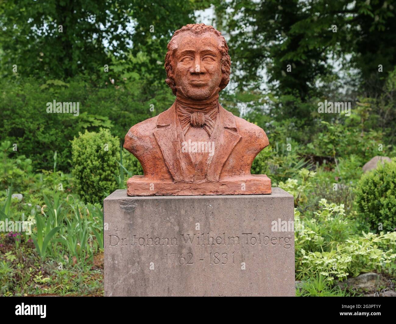 Memorial Dr. Johann Wilhelm Tolberg in the spa gardens of SchÃ¶nebeck ...