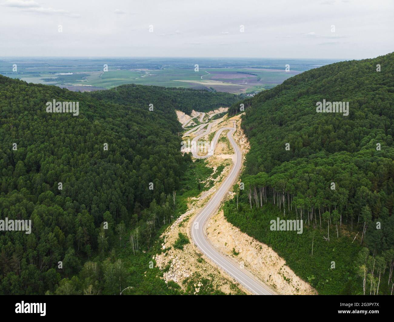 Aerial top vew winding hi-res stock photography and images - Alamy