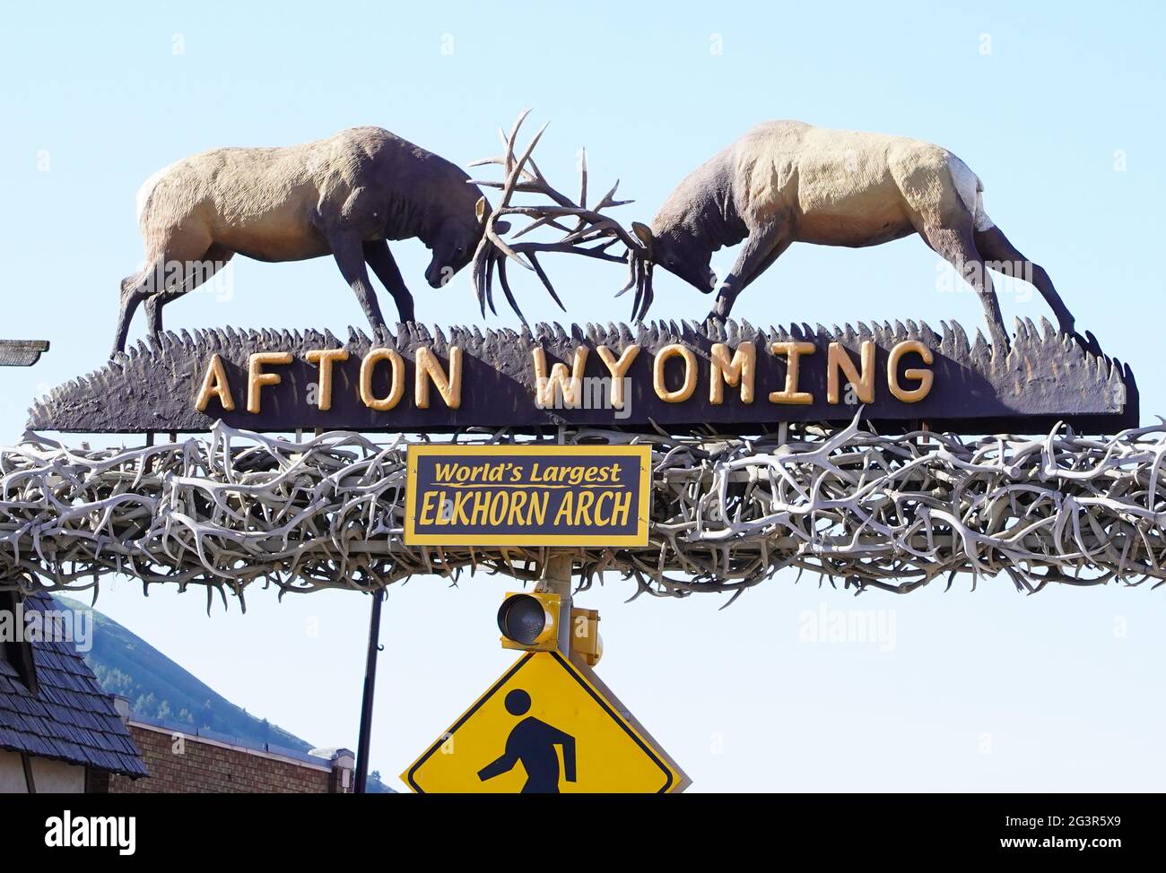 Afton wyoming elk antler arch hires stock photography and images Alamy