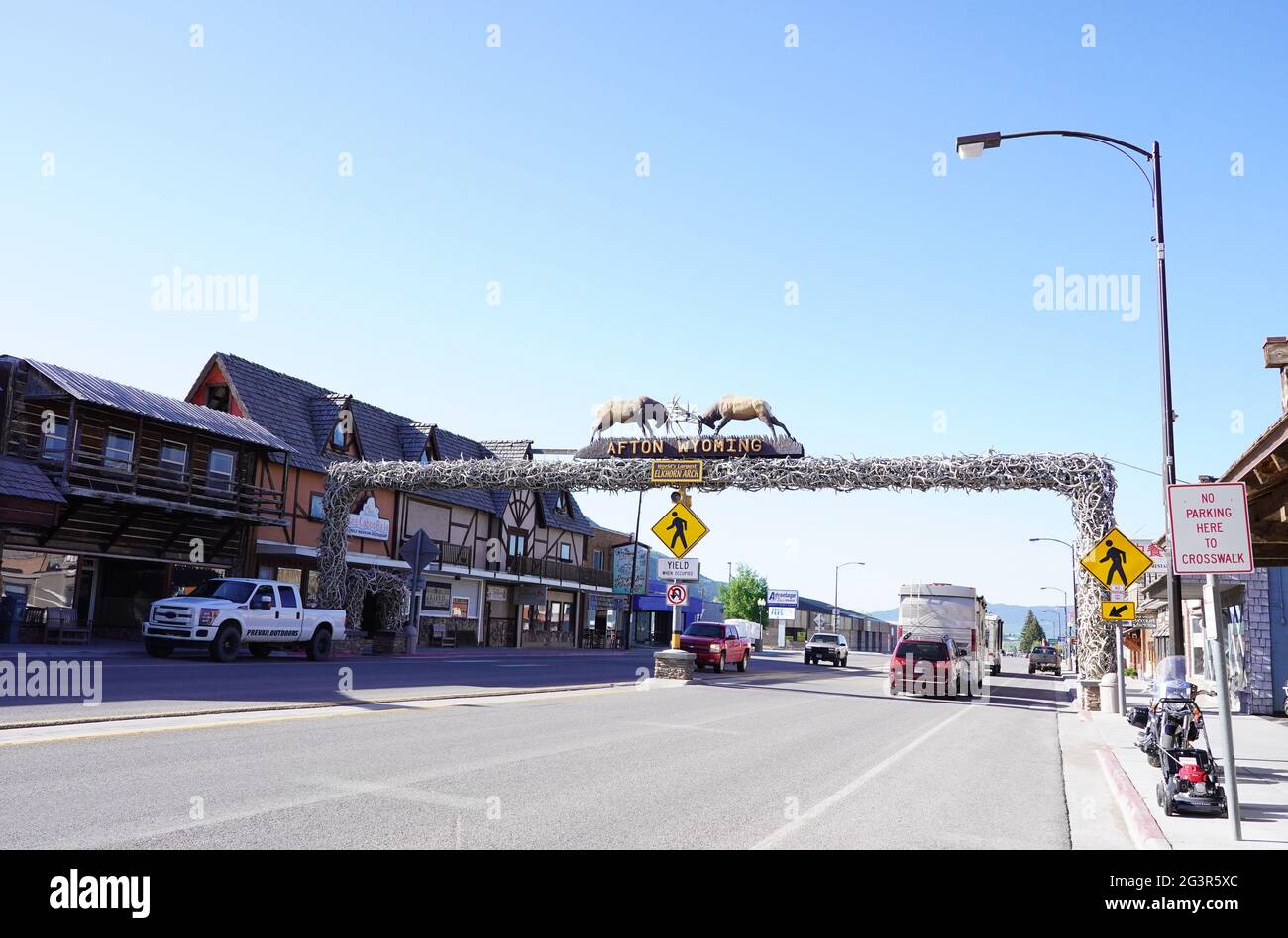 Worlds Largest Elk Horn Arch, Roadside Attraction in Afton, Wyoming