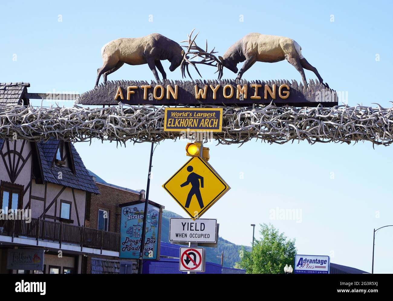 Afton wyoming elk antler arch hires stock photography and images Alamy