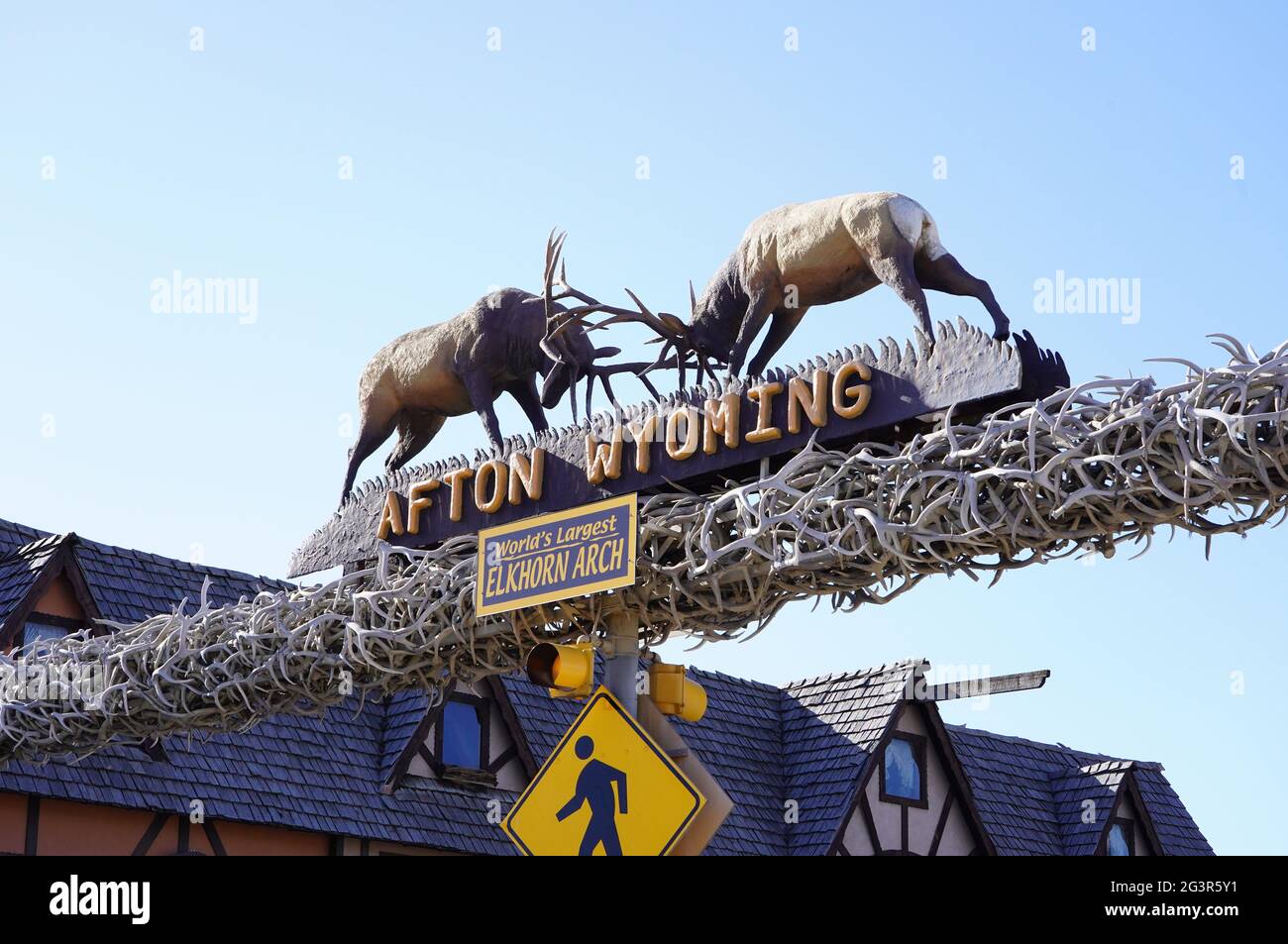 Afton wyoming elk antler arch hires stock photography and images Alamy