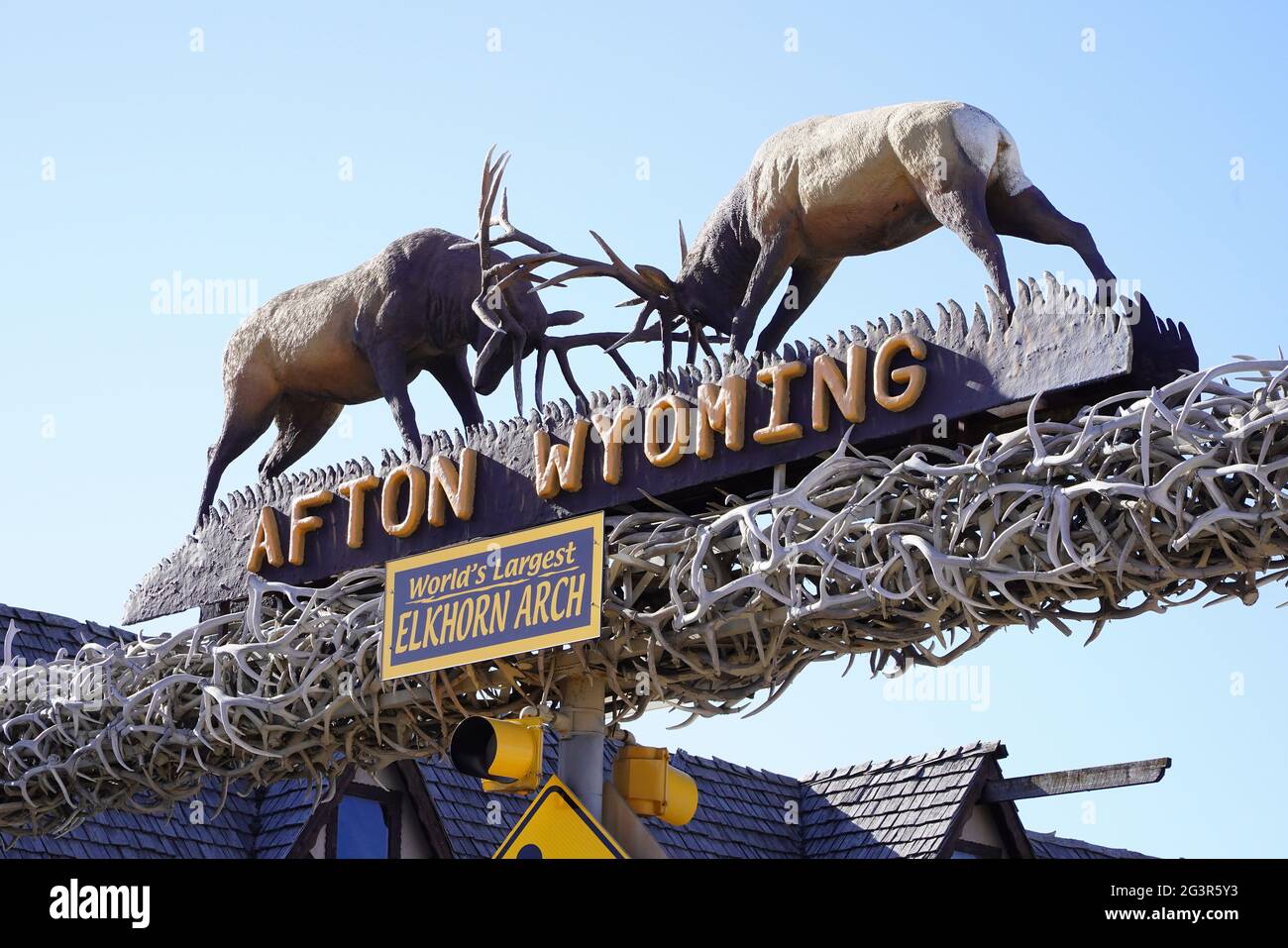 Afton wyoming elk antler arch hires stock photography and images Alamy
