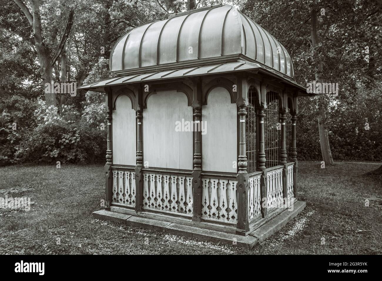 The old pavilion in the park Stock Photo Alamy