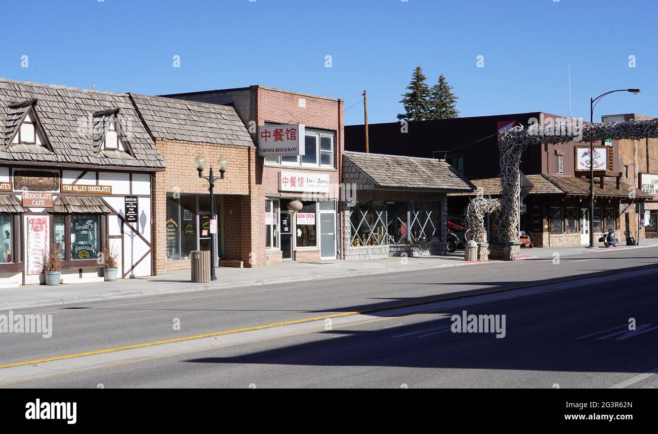 Worlds Largest Elk Horn Arch, Roadside Attraction in Afton, Wyoming
