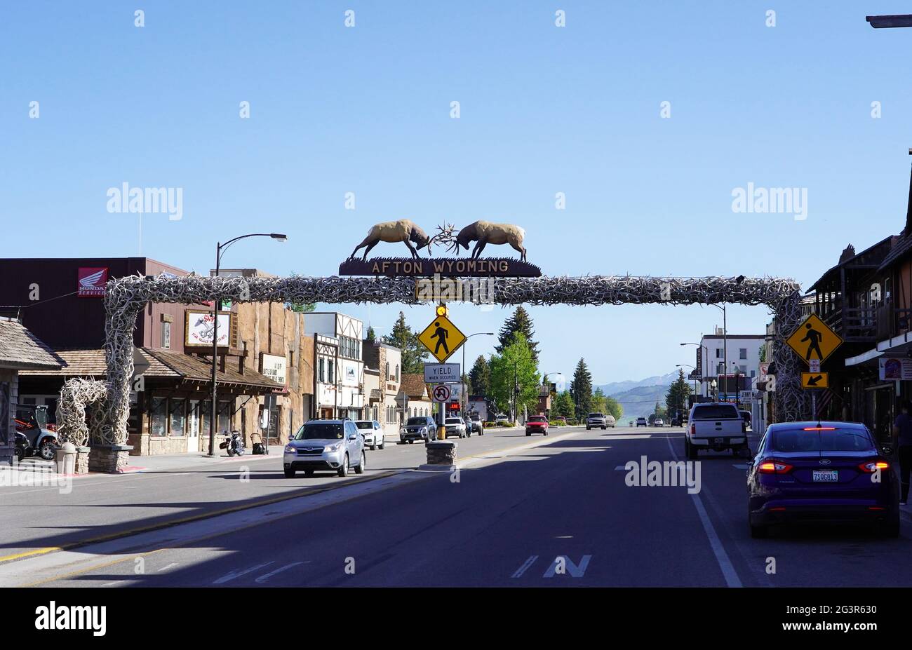 Afton wyoming elk antler arch hires stock photography and images Alamy