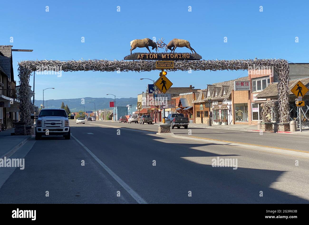 Afton wyoming elk antler arch hires stock photography and images Alamy