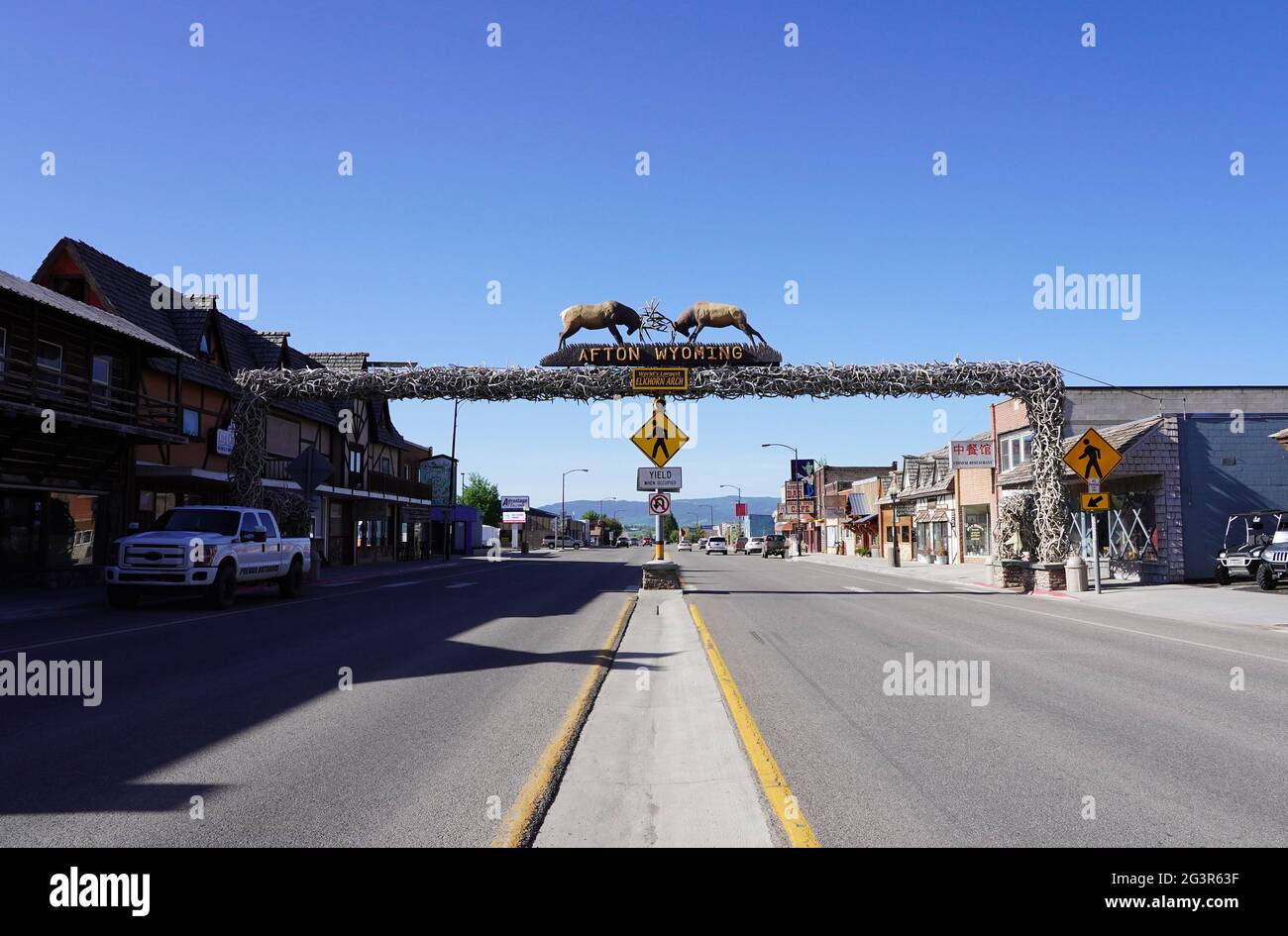 Afton wyoming elk antler arch hires stock photography and images Alamy