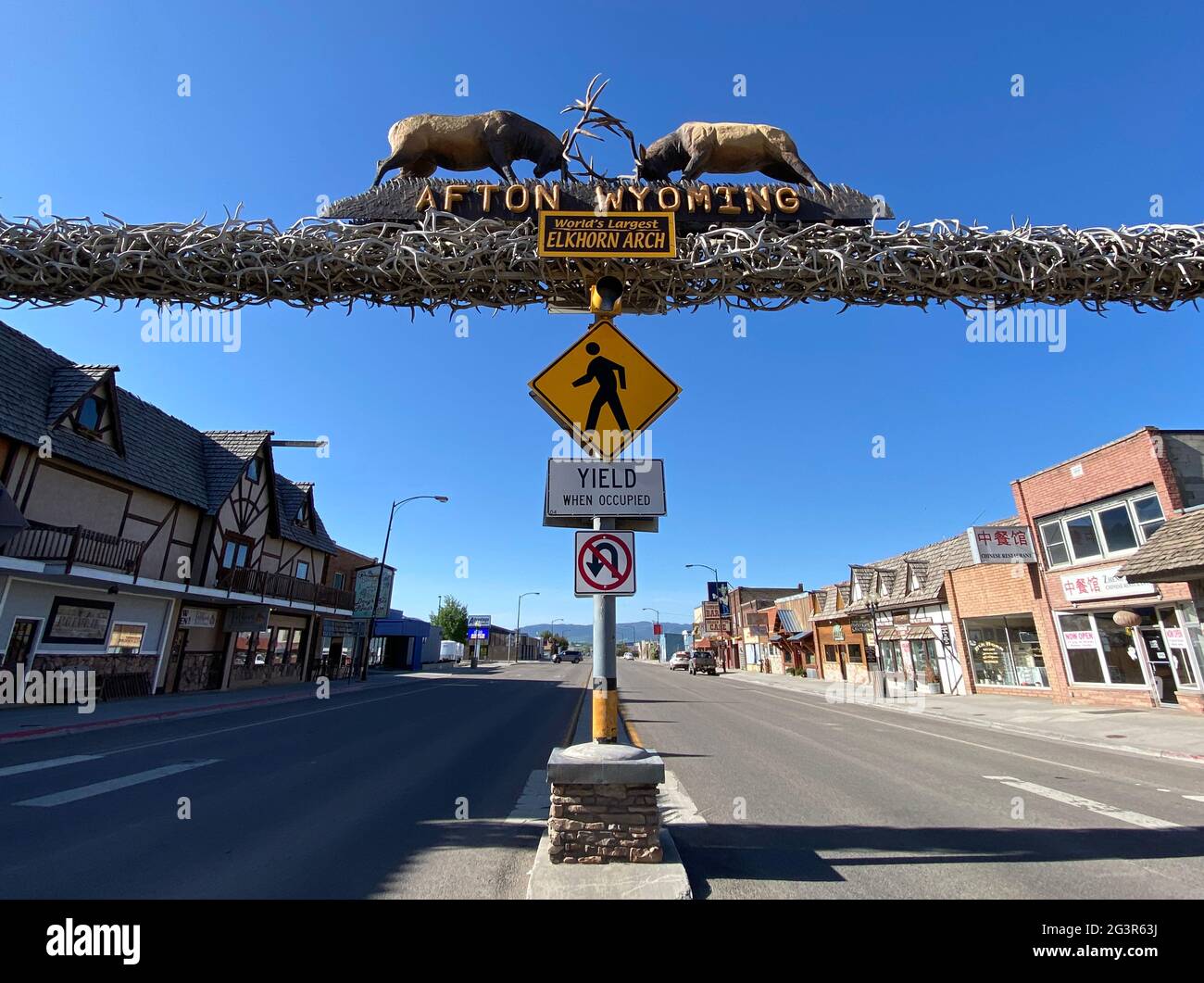Worlds Largest Elk Horn Arch, Roadside Attraction in Afton, Wyoming