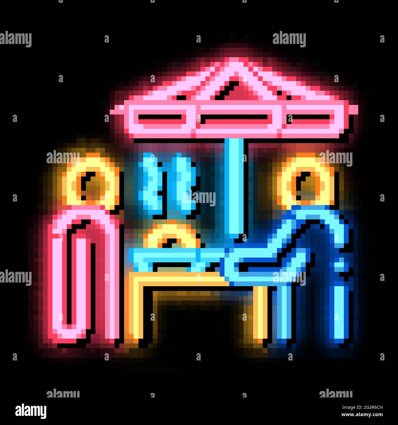 street food cooking neon glow icon illustration Stock Vector Image ...