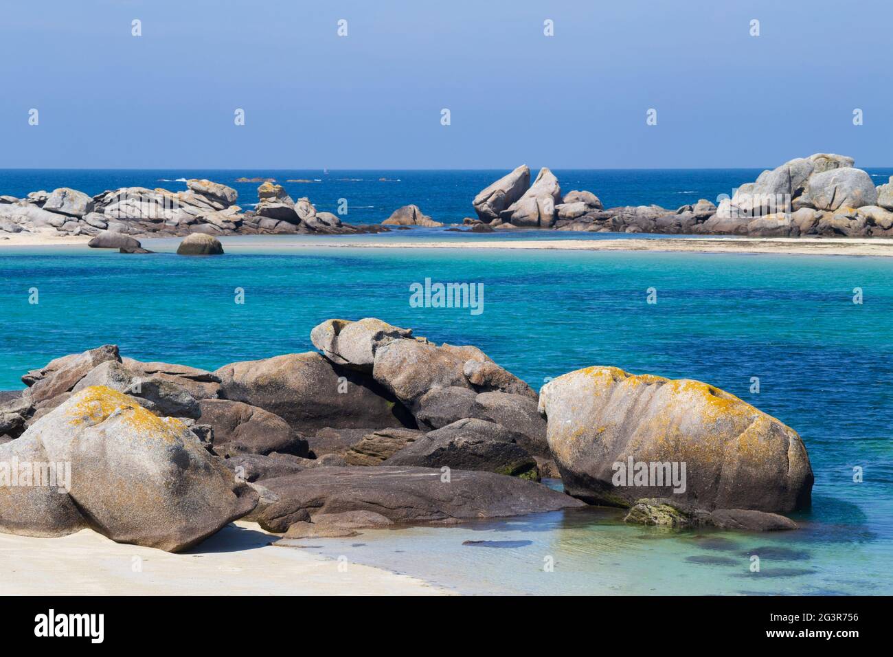 Rocky beach in the coast of Kerlouan, Brittany, France Stock Photo - Alamy
