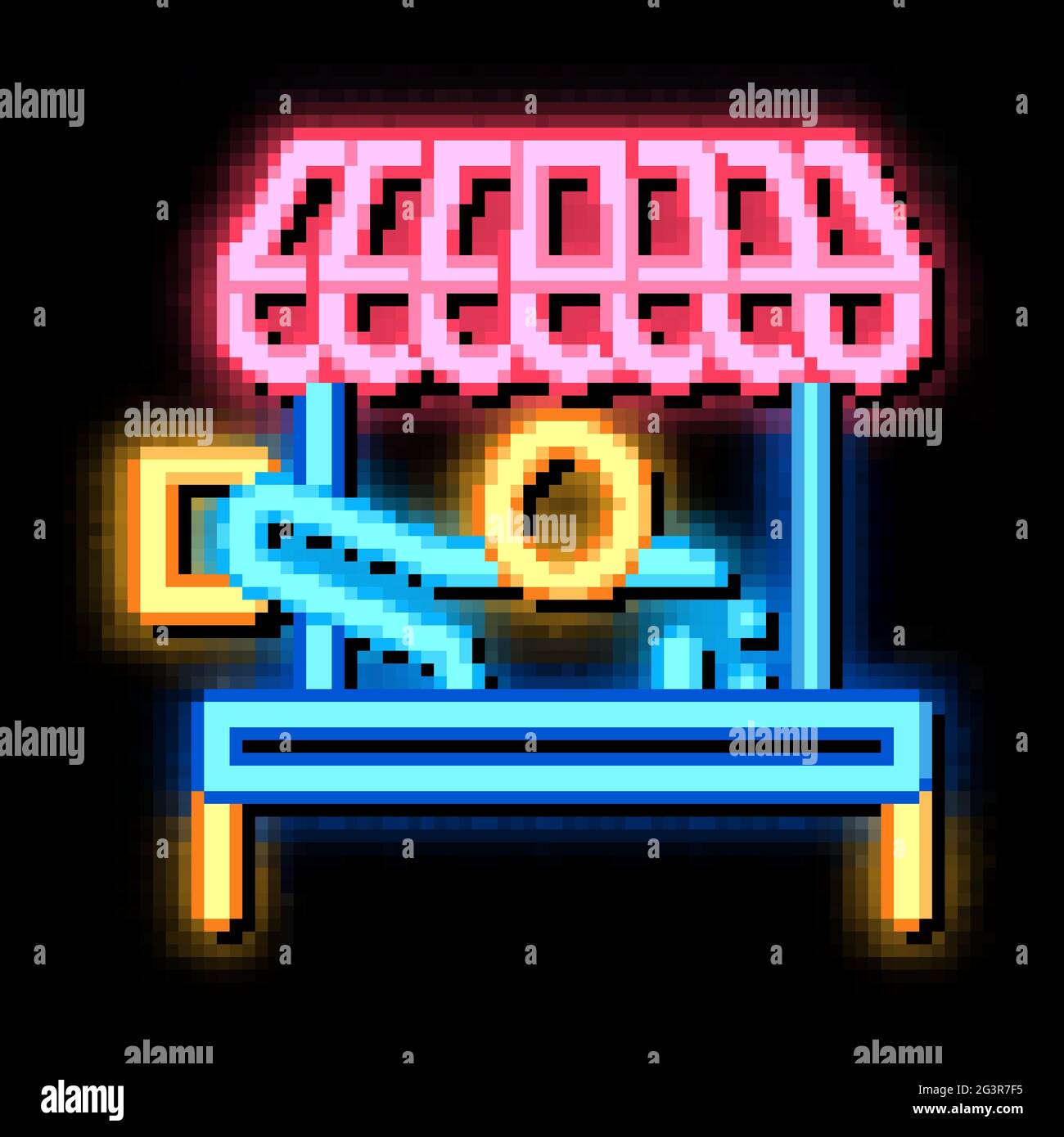 street food seller neon glow icon illustration Stock Vector Image & Art ...